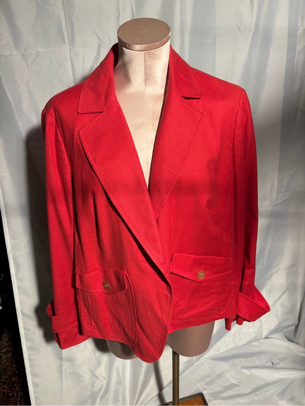 Talbots Classic Orange Red Women's Blazer Jacket